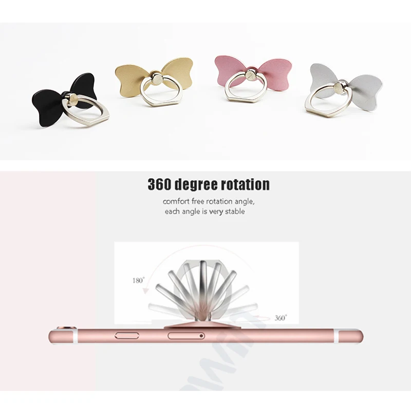 Прочное Приклеивание металла розетка палец кольцо назад держатель крюк 360