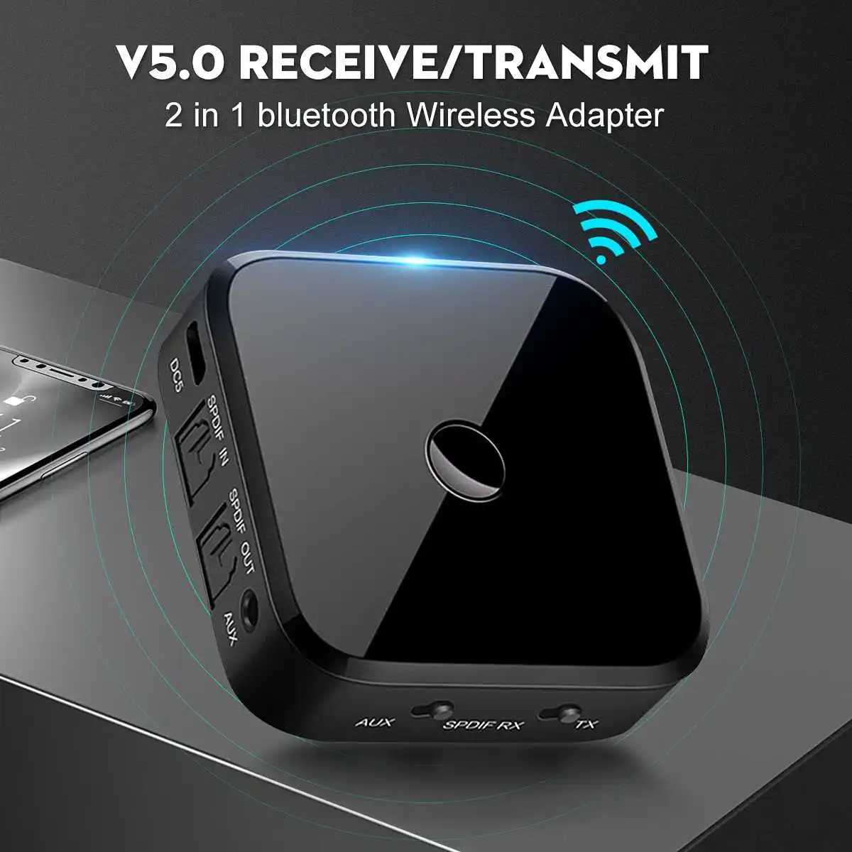 Bluetooth 5,0 CSR8675 передатчик беспроводной аудио приемник HD рецептор с цифровой оптический Toslink/SPDIF/AUX адаптер