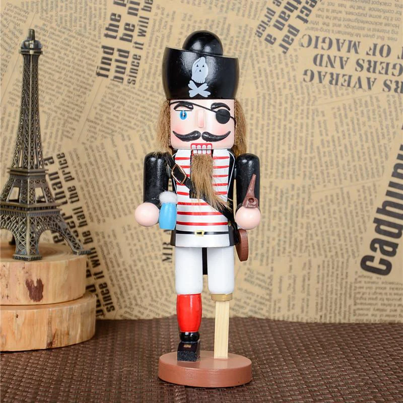 Подвижные игрушки D318 25 см пиратский капитан темно синий цвет деревянный ручная