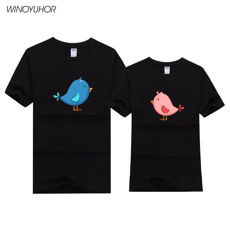 Новинка 2020 модная футболка для пары хлопковая Повседневная с коротким рукавом