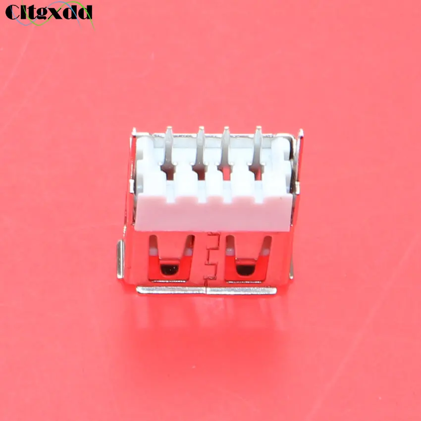 Cltgxdd 10 шт. 4-контактный разъем USB 2 0 типа A фиксированные ножки Вертикальная