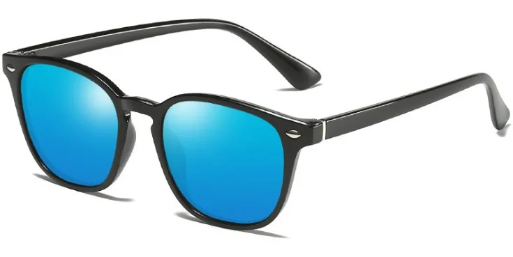 MPTYJ020 blue MIZHO 4258 пластиковые квадратные мужские солнцезащитные очки унисекс поляризованные синие настоящие визуальные очки ретро классические знаменитые Солнцезащитные очки женские зеркальные - Цвет линз: MPTYJ020 blue