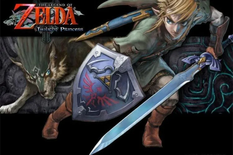 1:1 с игрой "Legend of Zelda" Ссылка Косплей щит/меч ПУ реквизит для косплея Хэллоуин ссылка оружие ролевые игры безопасные детские игрушки