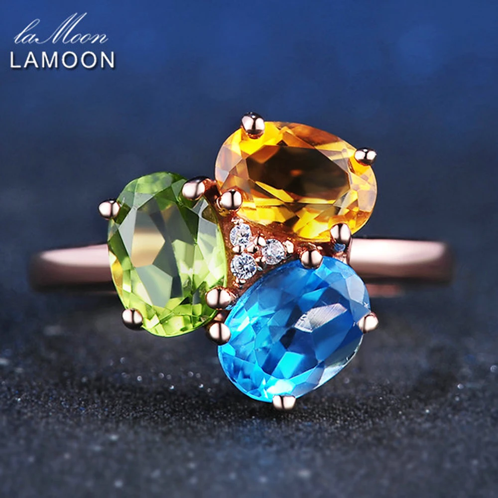 Женские кольца для свадьбы и вечеринки 3 цвета овальный камень цитрин перидот