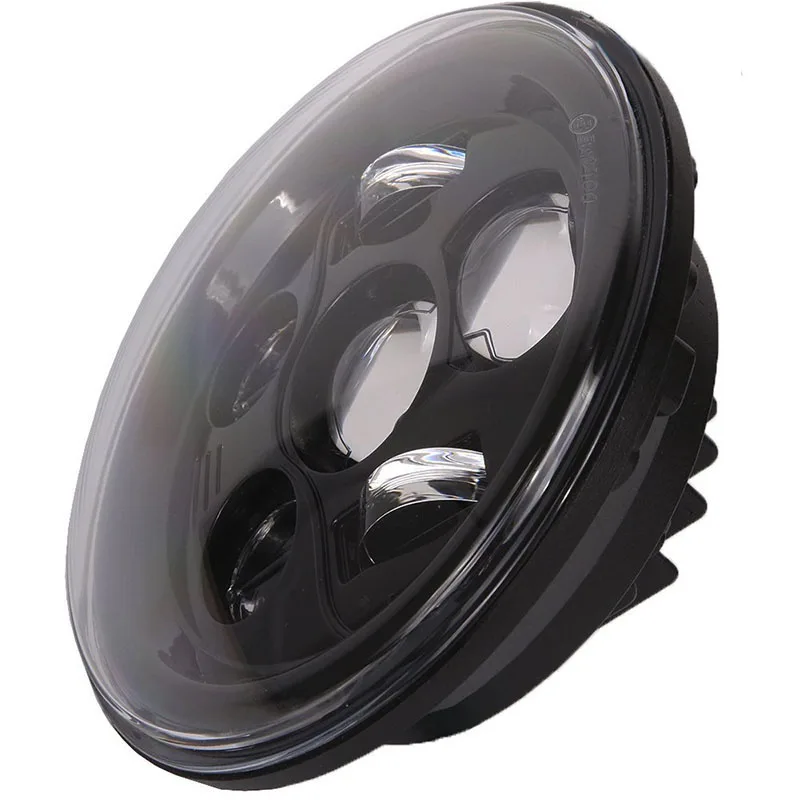 7 inch Round Projector Headlight Black Chrome 45W High Low Beam for Jeep Wrangler JK TJ Offroad 4x4 Lada Niva E091 | Автомобили и