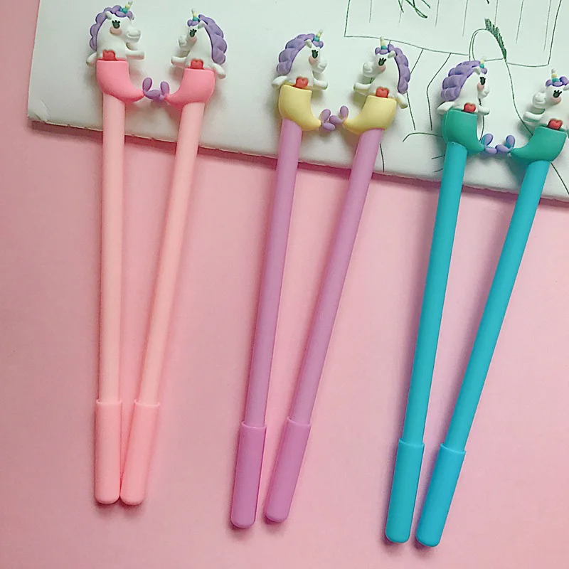 Единорог гелевая ручка 0 38 мм каваи силикагель Русалка обычные ручки новинка для