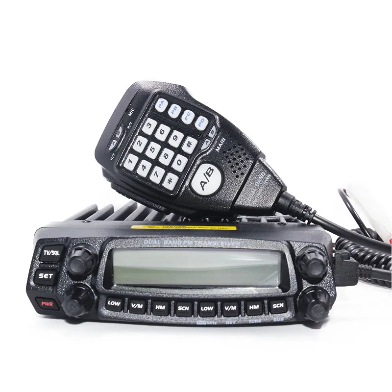 Anytone AT-5888UV автомобильное двухстороннее радио/Автомобильный приемопередатчик Walkie-Takie Interphone двухдиапазонный двойной дисплей двухстороннее радио