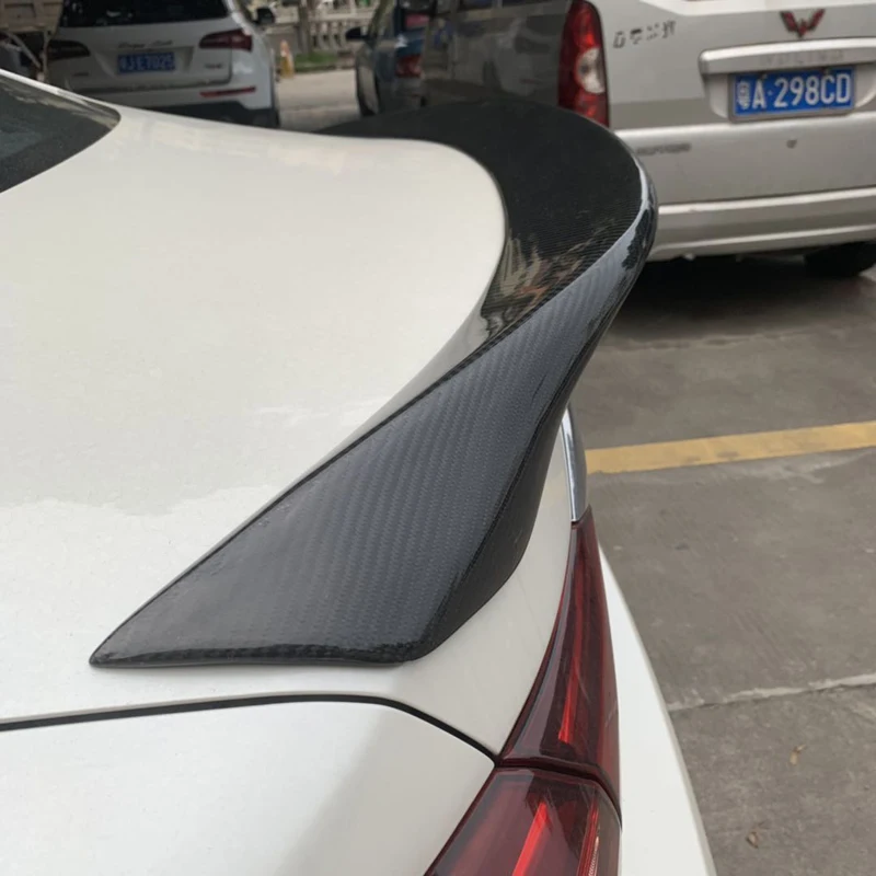 Углеродные задние губы для Infiniti Q50 Q50S УГЛЕРОДНЫЙ спойлер Q50 углеродное волокно спойлер на задний багажник, крыло из углеродного волокна