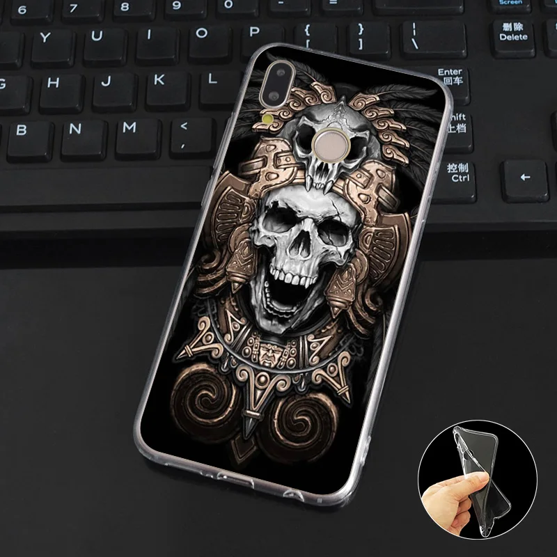 DREAMFOX M452 Death Bone Science Soft TPU Silicone Case Cover For Huawei Honor 6A 6C 7X 9 10 P20 P30 Lite Pro P Smart 2019 |