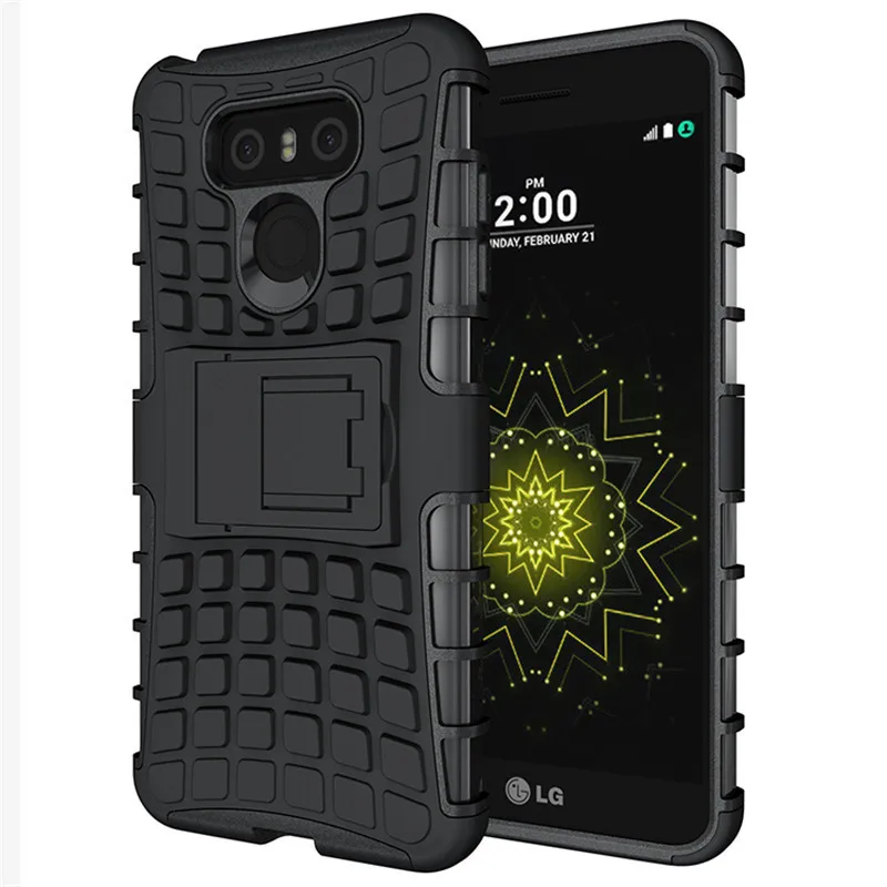 Для LG G6 Прочный ТПУ Пластиковые Гибридный Броня Капа для чехол тонкий стенд