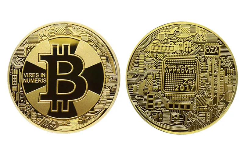 Новые золотые посеребренные биткоины Реплика искусство, Коллекционирование, подарок физический Металл Имитация монеты сувенир металл ремесло не монеты иностранных валют