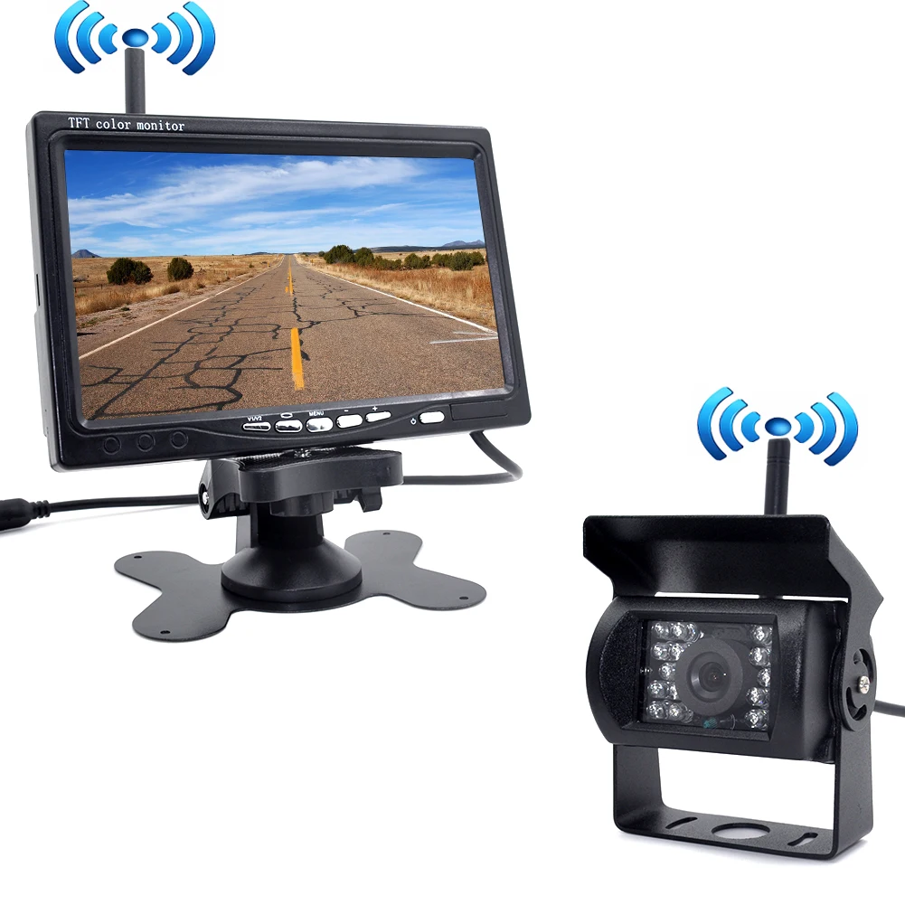 Встроенная беспроводная ИК камера заднего вида + 7 &quotccd монитор для RV грузовика