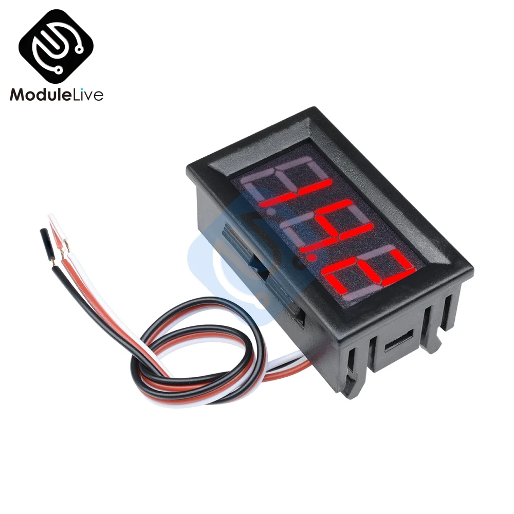 0,5" 0,56 дюймов DC 4,5/4,7/5~ 30V красные, синие зеленый светодиодный Дисплей Панель Напряжение Вольтметр 3 жилы 3 три цифровой Напряжение метр