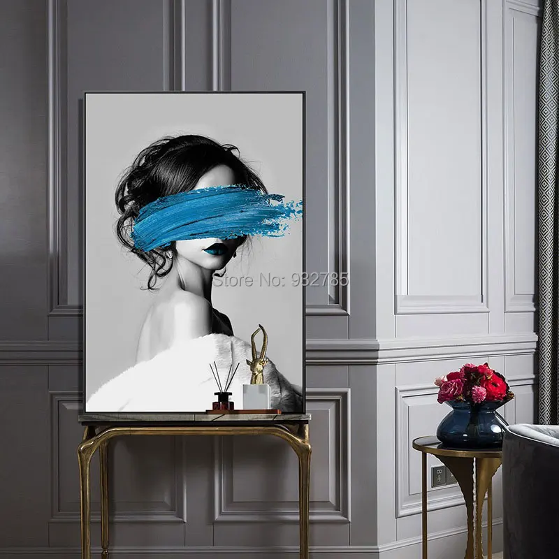 Картина на холсте для девочек в скандинавском стиле Постер и печать постмодерн