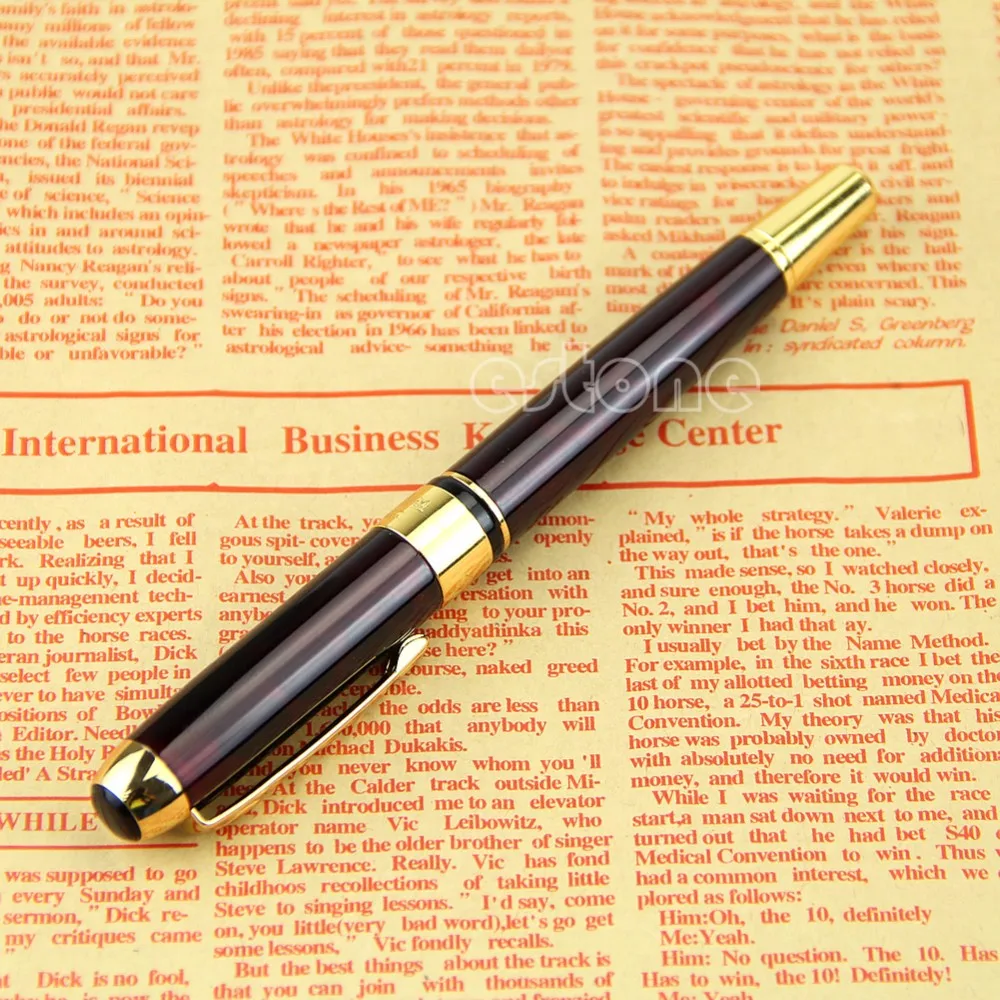 Горячая новинка Jinhao X250 авторучка красный мрамор Средний перо золотой отделкой