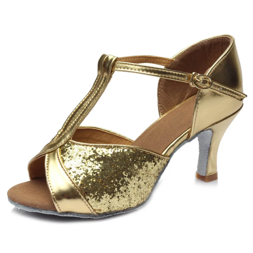 Women Girls Latin Dance Shoes Satin/Glitter Salsa Tango Dance Shoes Ballroom Suede Dance Shoes High Heels 5 Colors Hot Selling