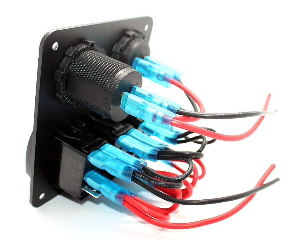 Водонепроницаемая трехклавишная панель переключателя + 12 В светодиодный