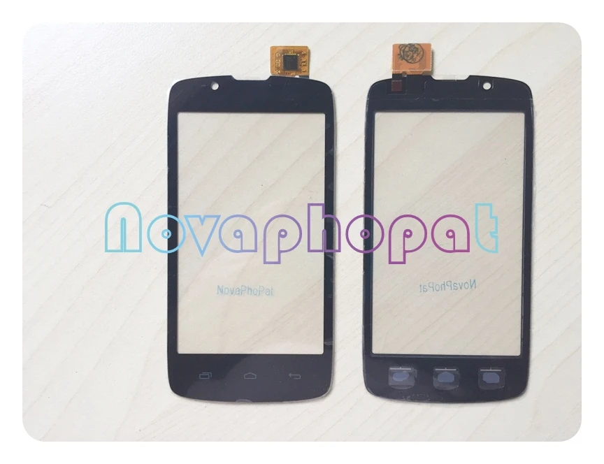 Sensor negro Novaphopat para Fly IQ4490 Digitalizador de pantalla t&aacute;ctil reemplazo de pantalla + seguimiento-4