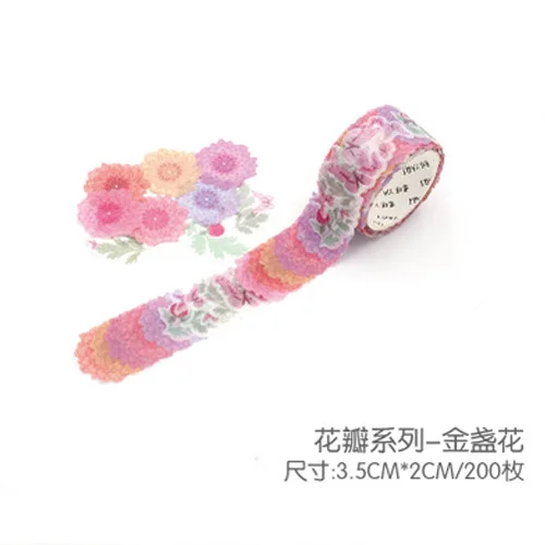 Climemo 3D Цветочные наклейки из бумаги васи декоративная лента креативная