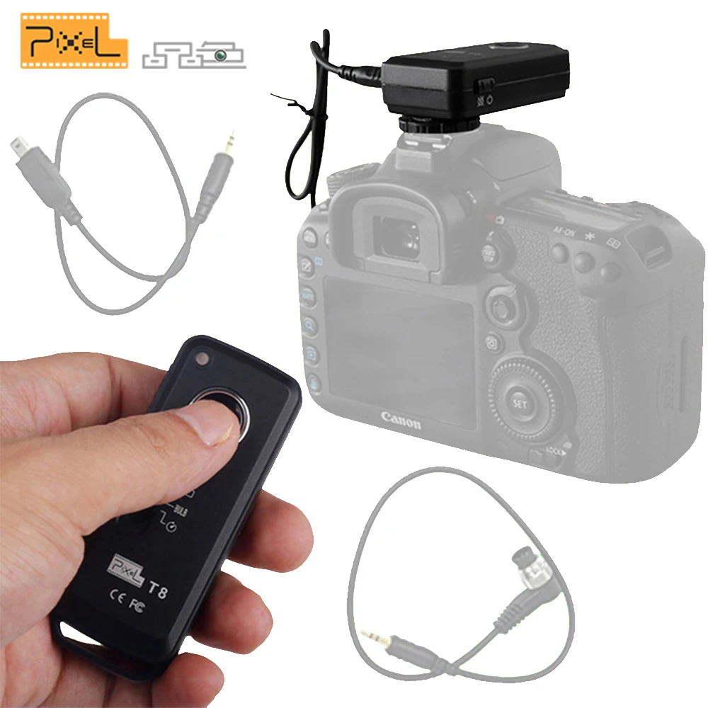Pixel T8 для Nikon D90 D5200 D5100 D5000 D3200 D3100 D7100 беспроводной пульт дистанционного спуска