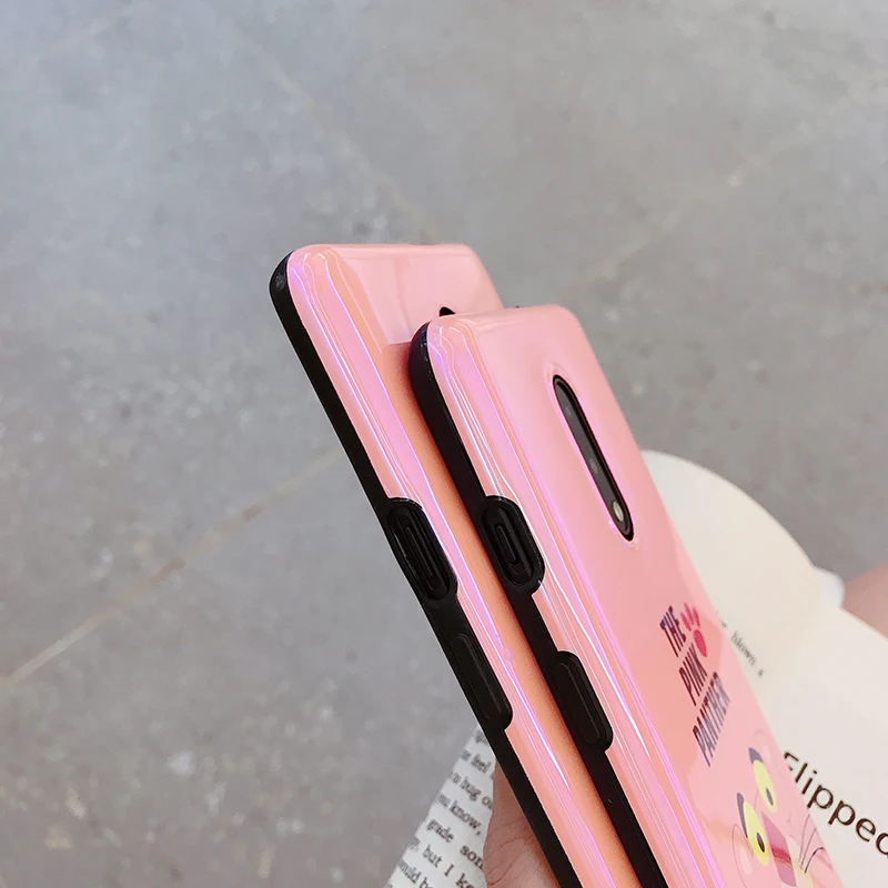 Голубой легкий Чехол для OnePlus 7 Милая Розовая пантера Глянцевая задняя крышка Подарочные чехлы для телефонов для one plus для Oneplus 7 Pro задняя крышка