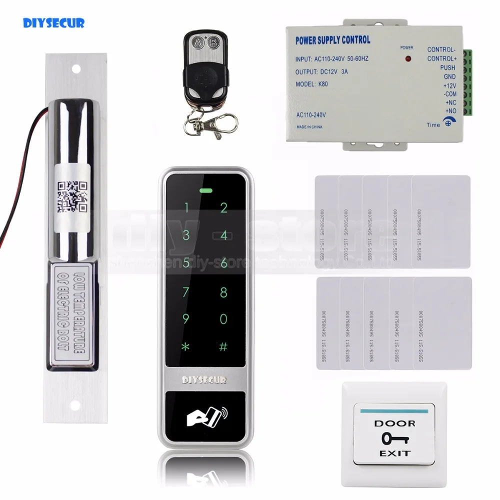 DIYSECUR 125 кГц RFID считыватель пароль клавиатуры Электрический Болт замок двери
