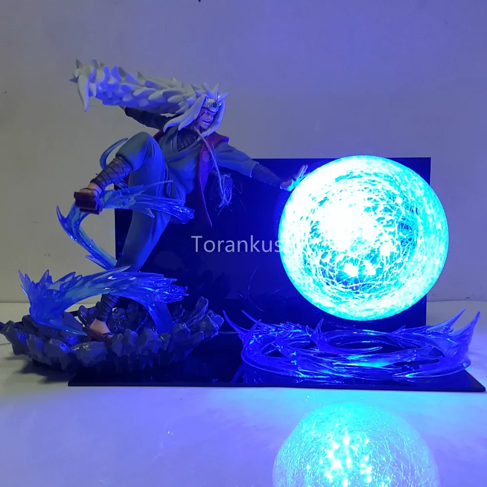 Наруто фигурка Jiraiya Rasengan Led сцена модель игрушки Аниме Наруто Shippuden figulas de coleccion