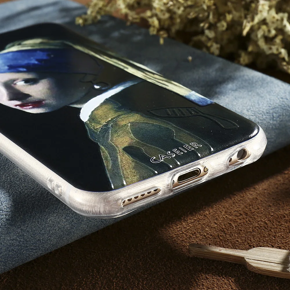 Caseier для iPhone 5 5S SE 6 6S 7 8 plus X 10 задняя крышка Ретро рисунком чехол samsung Galaxy S8 S6 S7 Edge