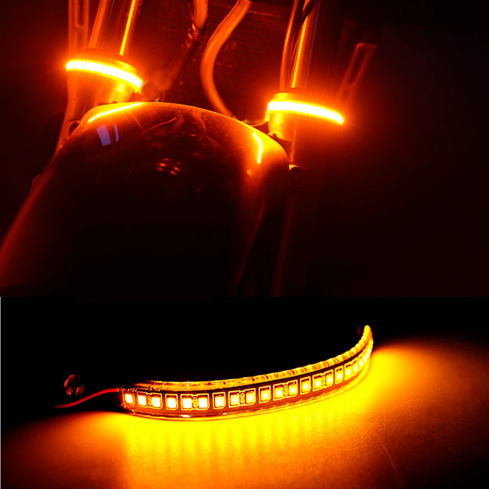 2Pca мотоциклетный светодиодный фонарь с вилкой и поворотным сигналом DRL дневной