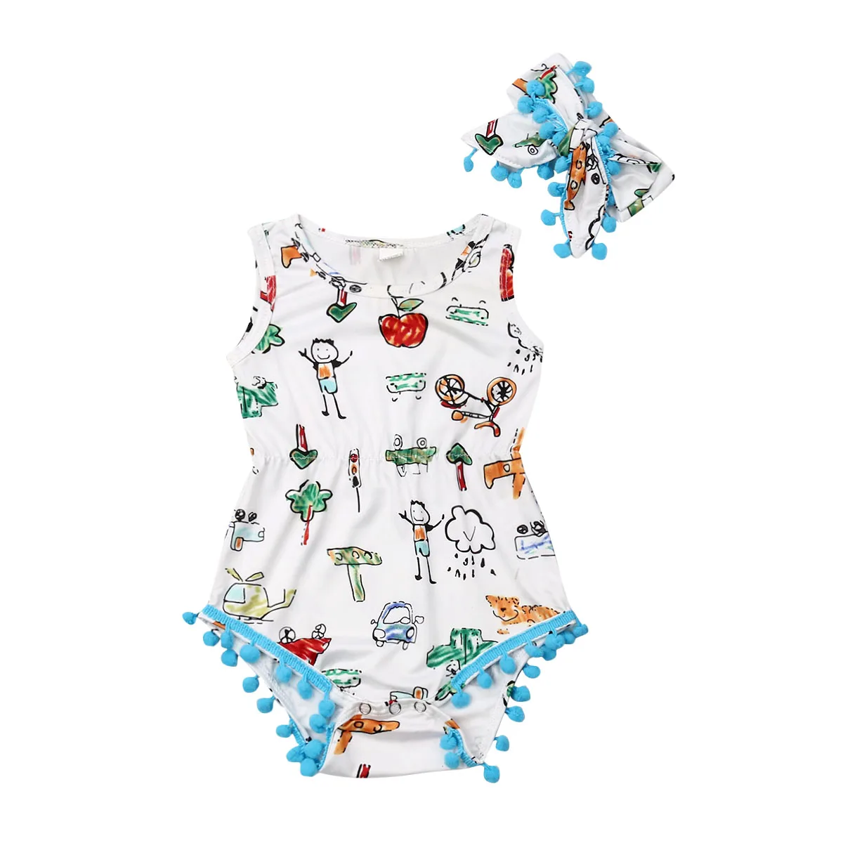 Лето 2019 боди для новорожденных девочек с цветами повязка на голову наряды одежда