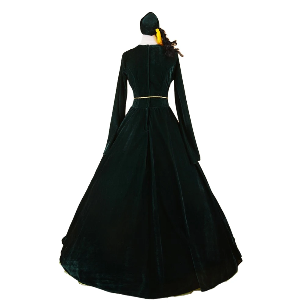 Gone with the wind Cosplay Scarlet O'hara PortieresCivil War Gown Halloween Costumes Adult Velvet Prom Dress Vintage Maxi |