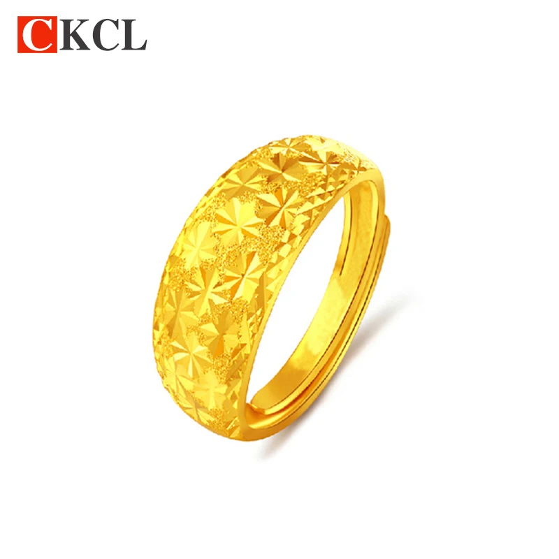 Лидер продаж высококачественные Регулируемые кольца из 24 каратного золота для