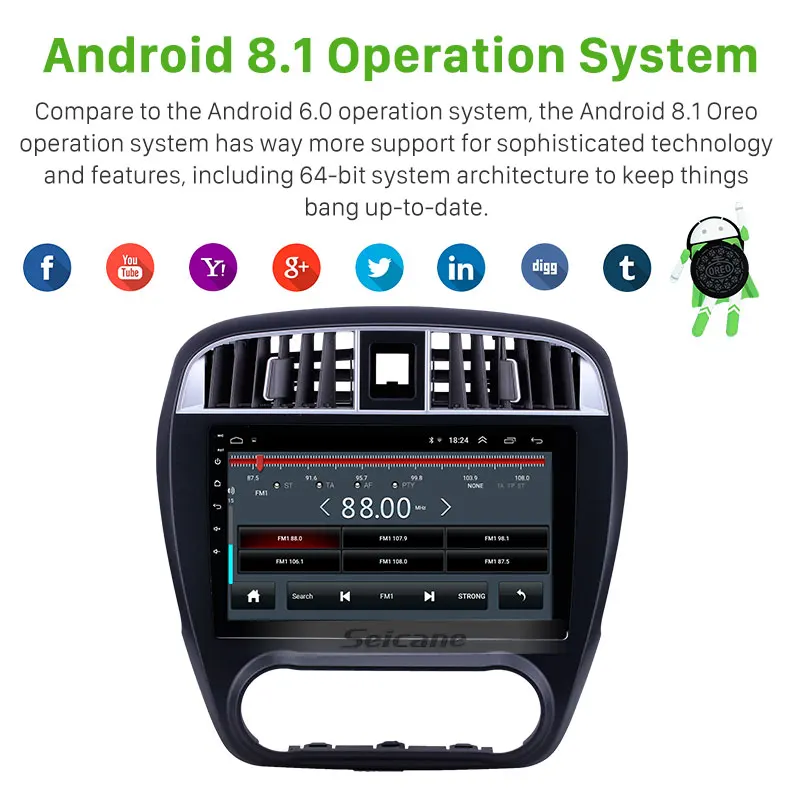 Seicane Android 8 1 автомобильный радиоприемник GPS-плеер для 2009 Nissan Sylphy поддержка Bluetooth Wi-Fi