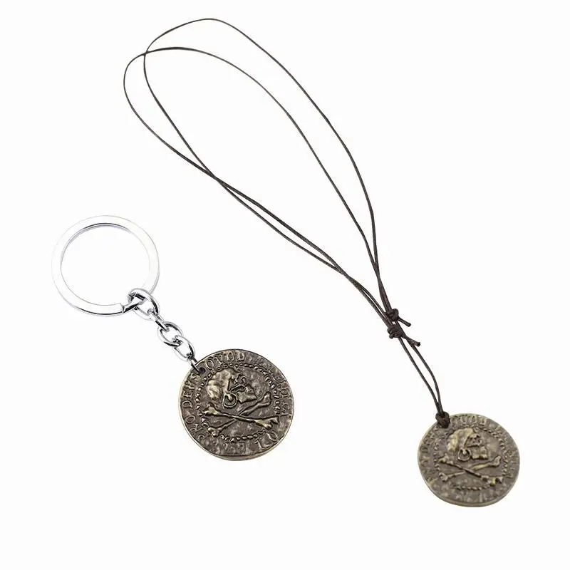 Маленький брелок для ключей PS4 4 в виде золотой монеты металлическая цепочка