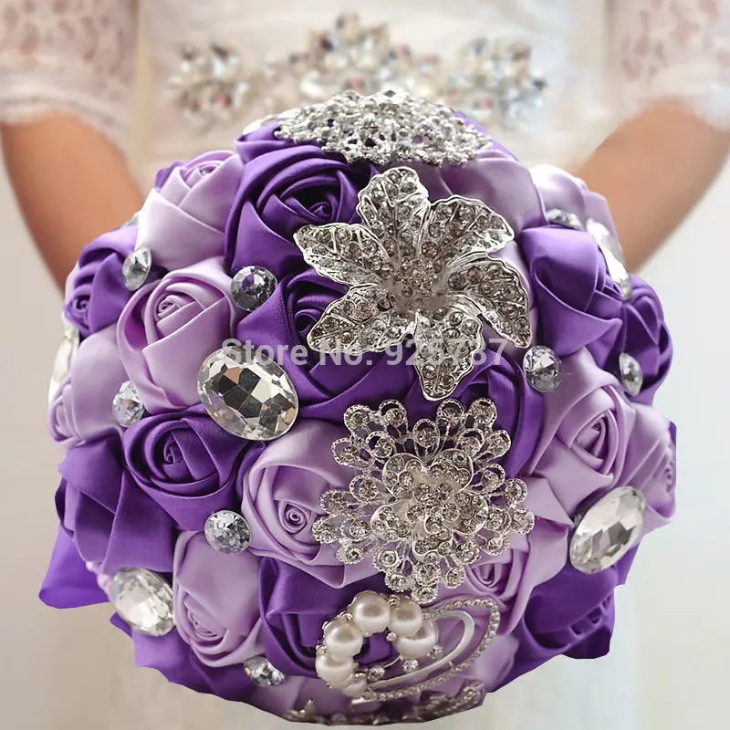 Букет mariage ручной работы 6 цветов атласная роза свадебный цветок букет горный