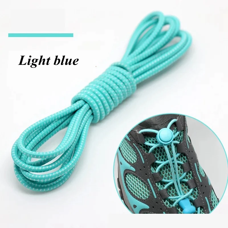 100CM Stretching Lock lace 22Colors A pair Locking Shoe Laces Elastic Sneaker Shoelaces Shoestrings Running/Jogging/Triathlon T1
