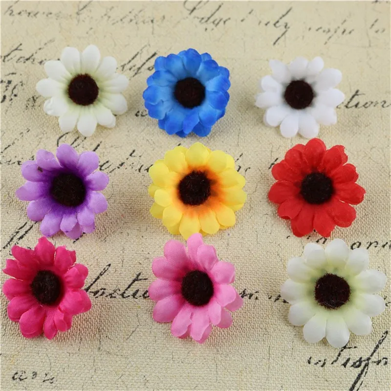 Искусственные цветы 100 шт./лот поддельные Свадебные украшения для автомобиля в