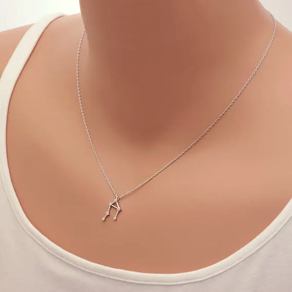 Созвездие Ювелирные изделия звезда ожерелье с подвеской со знаком весы зодиака