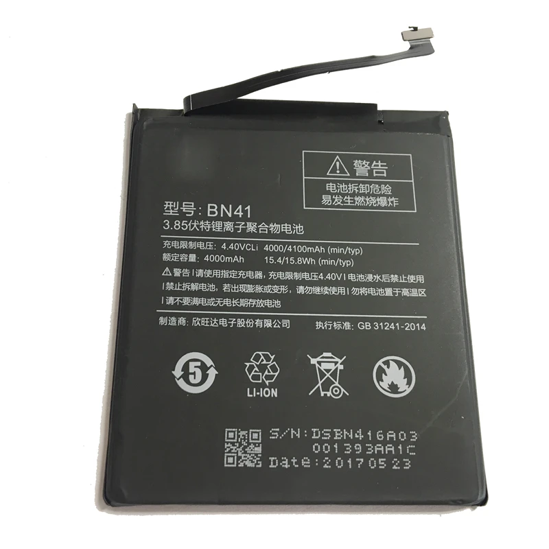 MaleCrane BN41 BN41L BN41H мобильный Батарея 4100 мАч для Xiaomi Redmi Note 4 MTK Helio X20/для 4X Pro г + 64