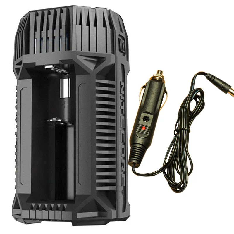 NITECORE V2 6A 2 канальное автомобильное быстрое зарядное устройство с адаптером для