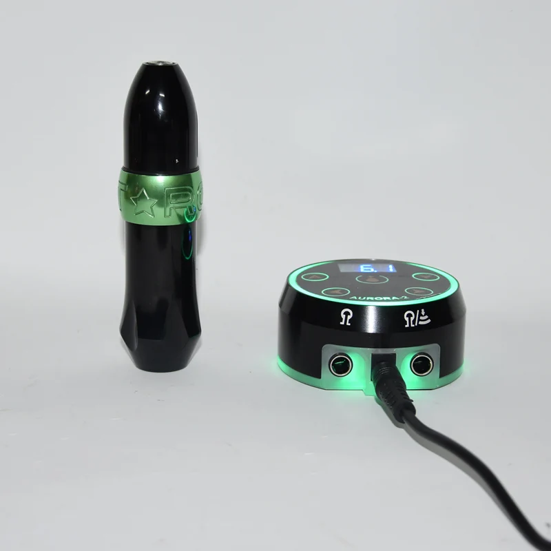 Green machine Professional Mini I lcd источник питания для татуажа с ракетной ручкой набор для татуажа - Цвет: Green machine