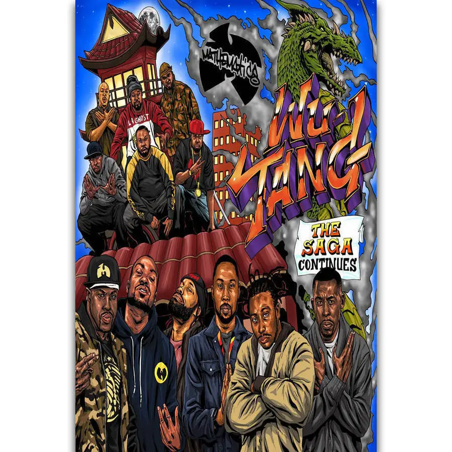 Q1085 Плакаты и принты Сага продолжается Wu-Tang Clan рэп с изображениями музыкальной