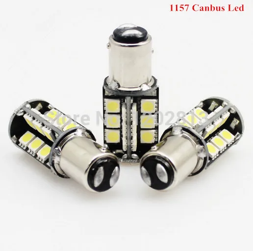 Бесплатная доставка 10 шт. супер ярких! Белый/красный 1157 BAY15D P21/5W 27SMD 5050 Canbus