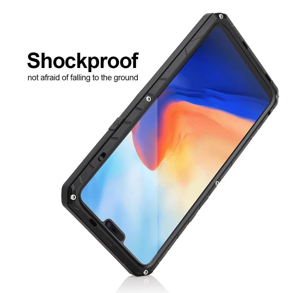 Чехол для Oneplus 7 Pro алюминиевый металлический защитный чехол экрана из стекла