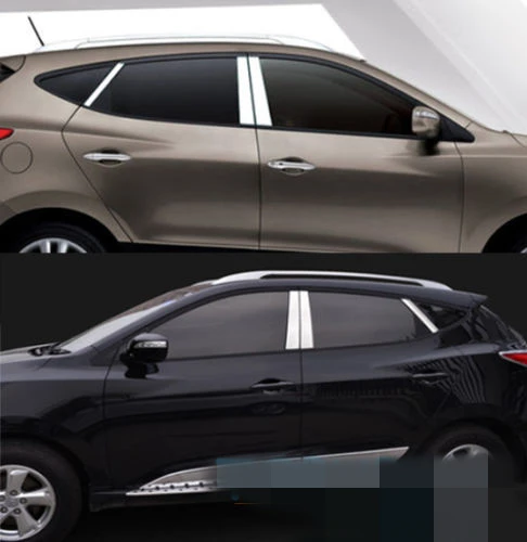 

FIT FOR 10-15 HYUNDAI TUCSON IX35 WINDOW CHROME PILLAR POST COVER TRIM MOLDING