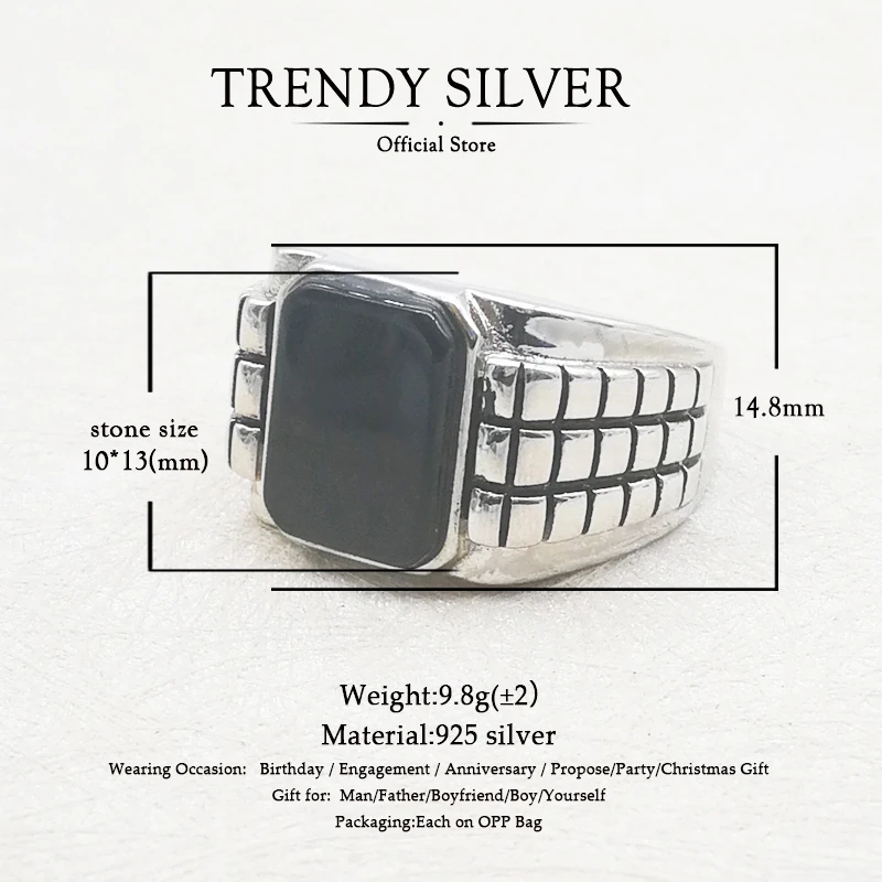 silver 925 fine jewelry man rings men accessories turquoise gemstone natural onyx agate wholesale TRENDY SILVER | Украшения и