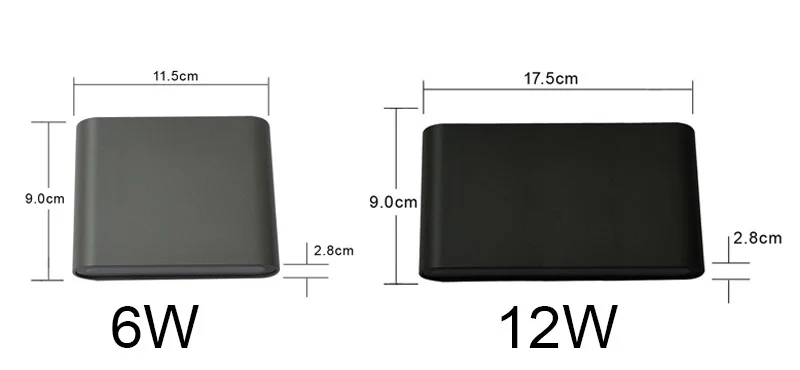 Уличная Водонепроницаемая настенная лампа IP65 6 Вт/12 Вт светодиодный настенный