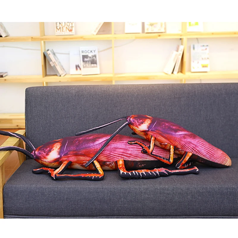 Candice guo plush toy stuffed doll cartoon funny roach cockroach blackbeetle creative pillow cushion birthday gift present 1pc | Игрушки и