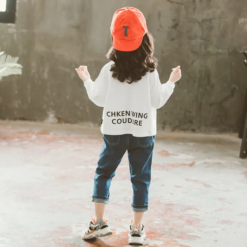 2019 новый комплект одежды для девочек изысканные наряды осенняя одежда маленьких