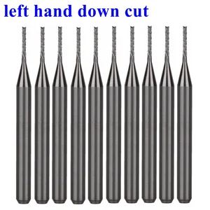 10 шт. 3,175x0,8x5,5 мм левая ручка вниз режущие кукурузные зубья PCB фреза Концевая фреза